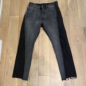 Two-Tone Black and Gray Women’s Levi’s Jeans